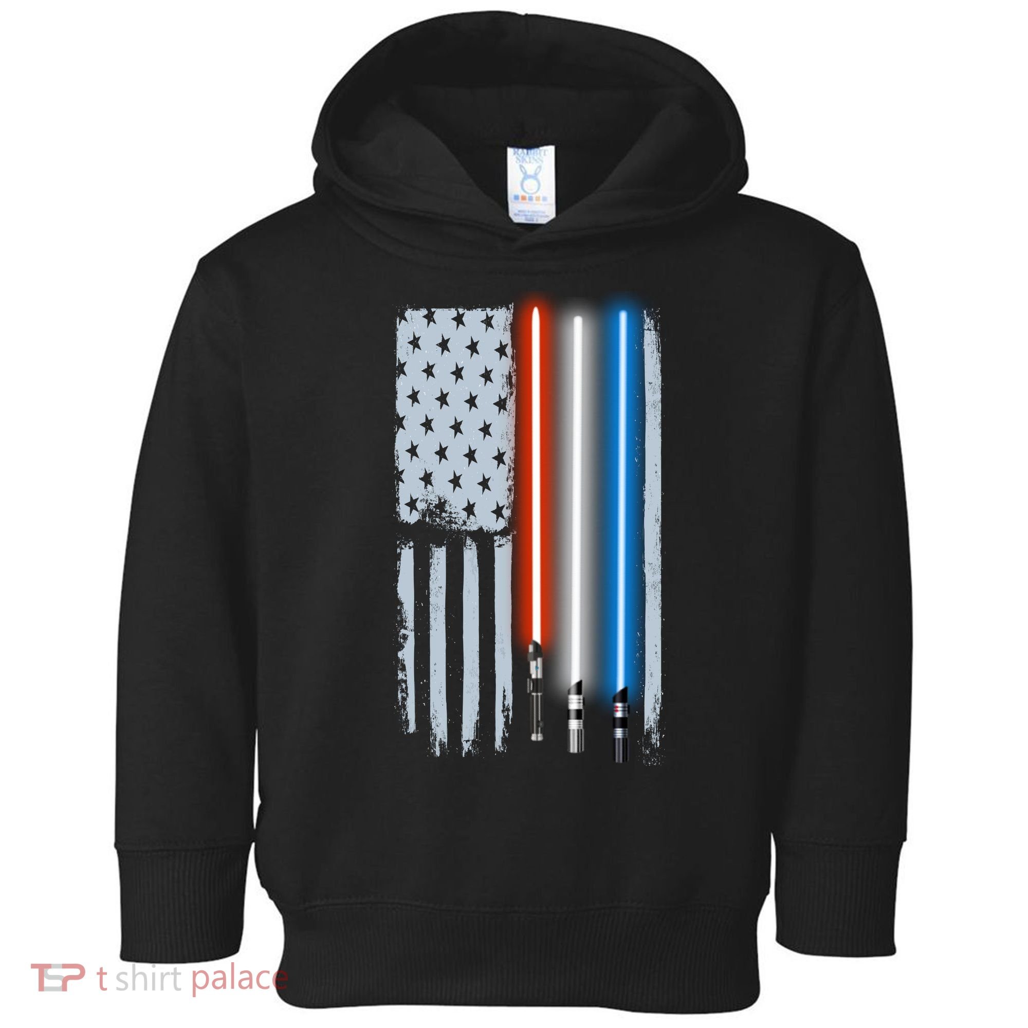 American Lightsaber Flag Toddler Hoodie