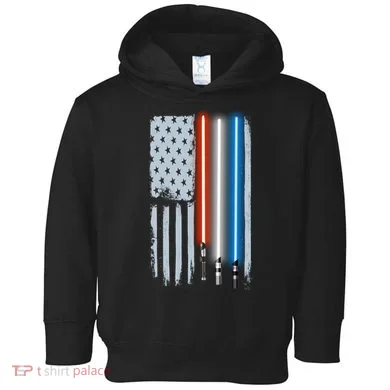 American Lightsaber Flag Toddler Hoodie