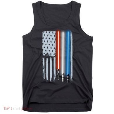 American Lightsaber Flag Tank Top