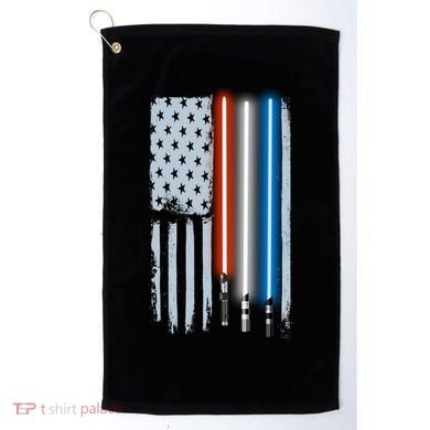 American Lightsaber Flag Golf Towel