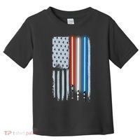 American Lightsaber Flag Toddler T-Shirt thumb 0