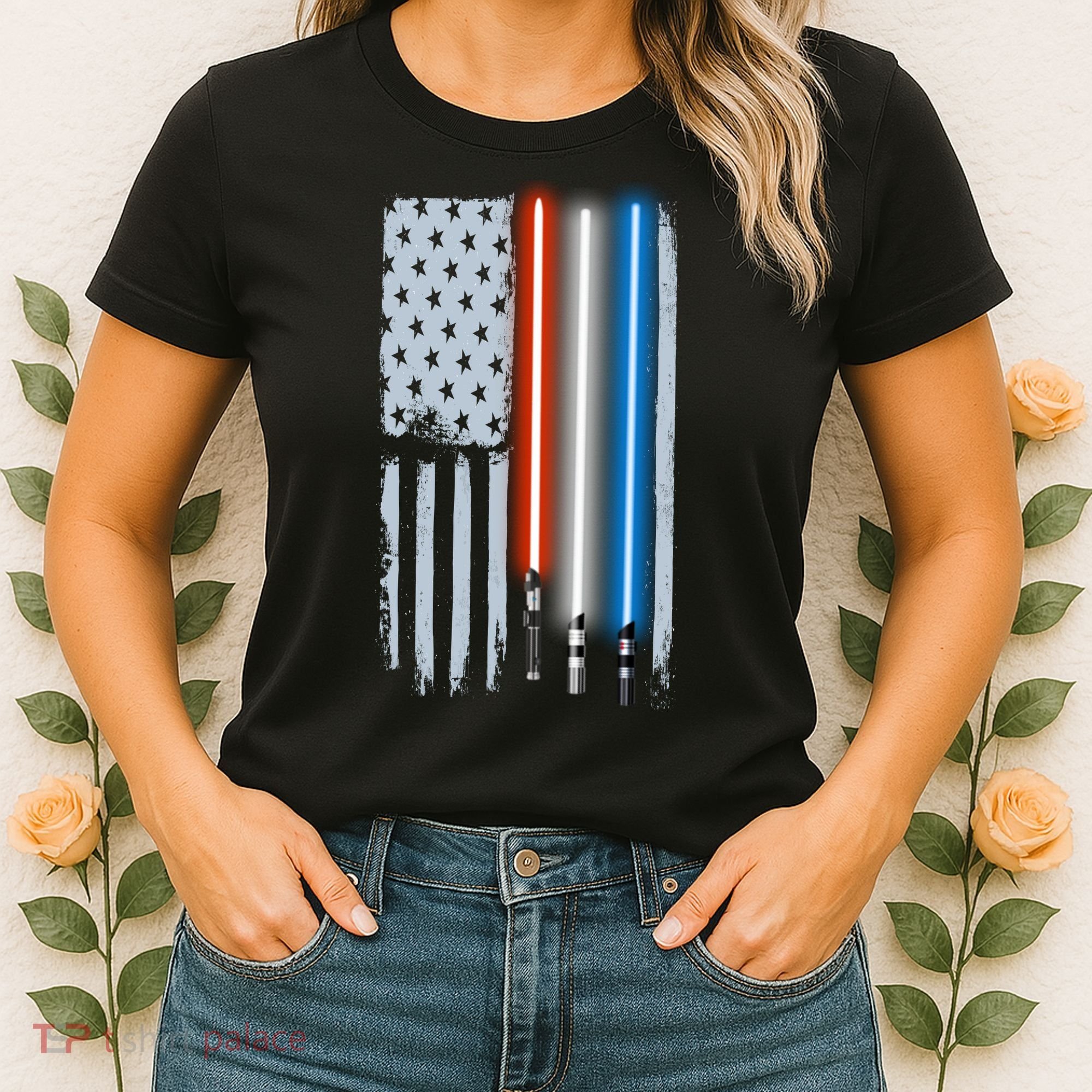 American Lightsaber Flag Women's T-Shirt