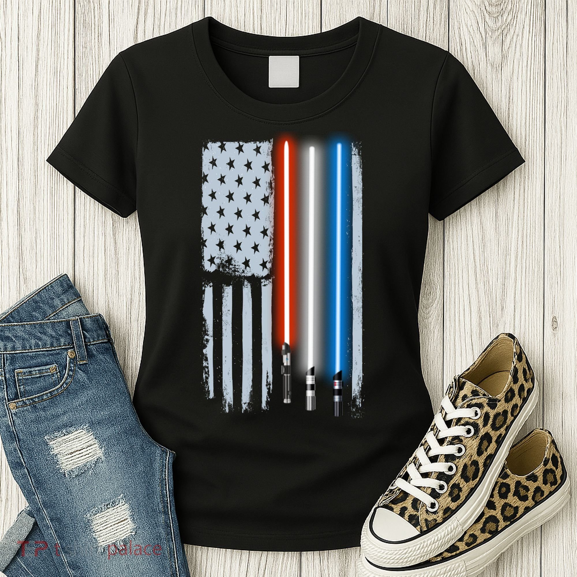 American Lightsaber Flag Women's T-Shirt