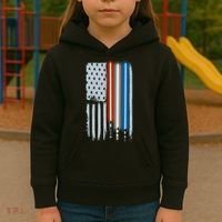 American Lightsaber Flag Kids Hoodie thumb 3