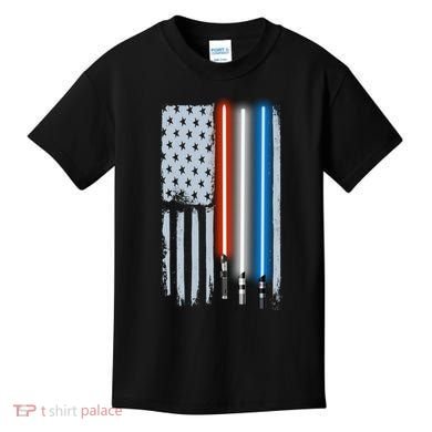 American Lightsaber Flag Kids T-Shirt