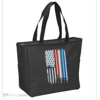 American Lightsaber Flag Tote Bag thumb 2