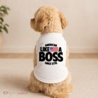 American Like A Boss Since 1776 Doggie Tank thumb 2