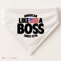 American Like A Boss Since 1776 USA-Made Doggie Bandana thumb 0