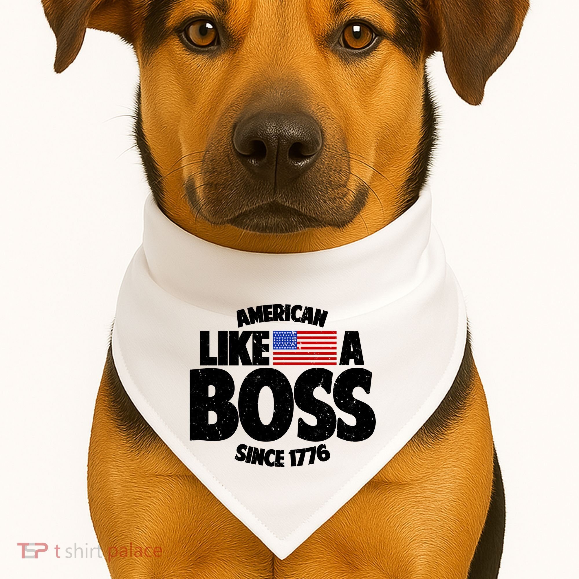American Like A Boss Since 1776 USA-Made Doggie Bandana