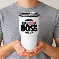 American Like A Boss Since 1776 Tumbler thumb 2