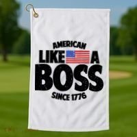 American Like A Boss Since 1776 Golf Towel thumb 1