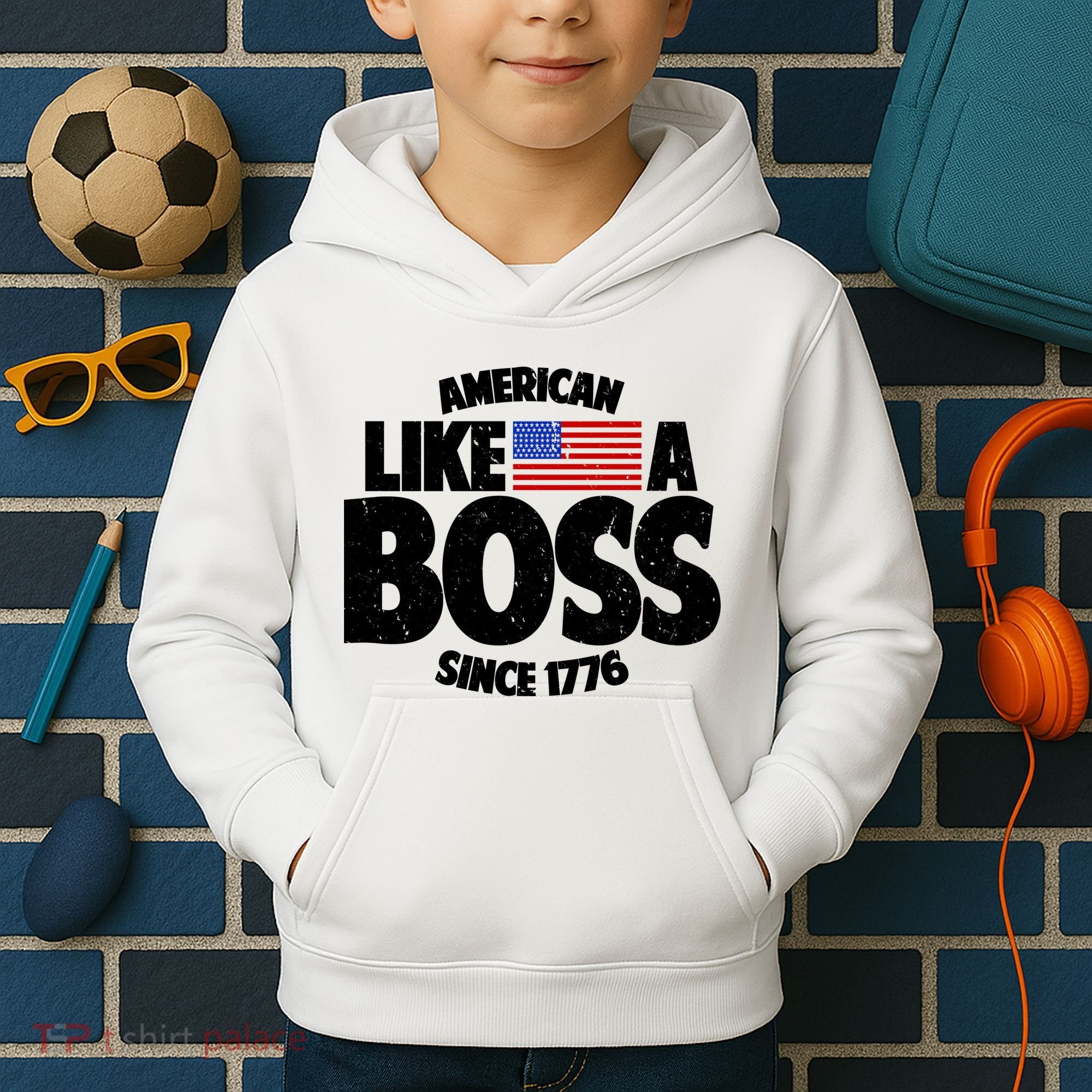 American Like A Boss Since 1776 Kids Hoodie