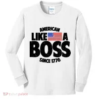 American Like A Boss Since 1776 Kids Long Sleeve Shirt thumb 0