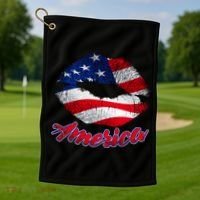 American Lips Golf Towel thumb 1