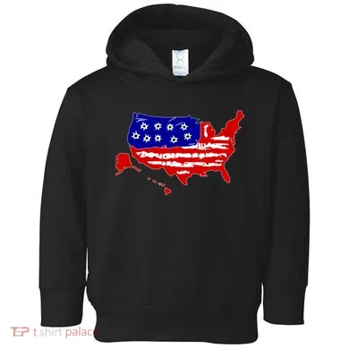 American Map With Bullet Holes 2nd Amendment Toddler Hoodie