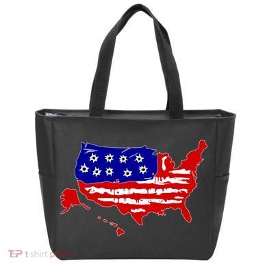 American Map With Bullet Holes 2nd Amendment Tote Bag
