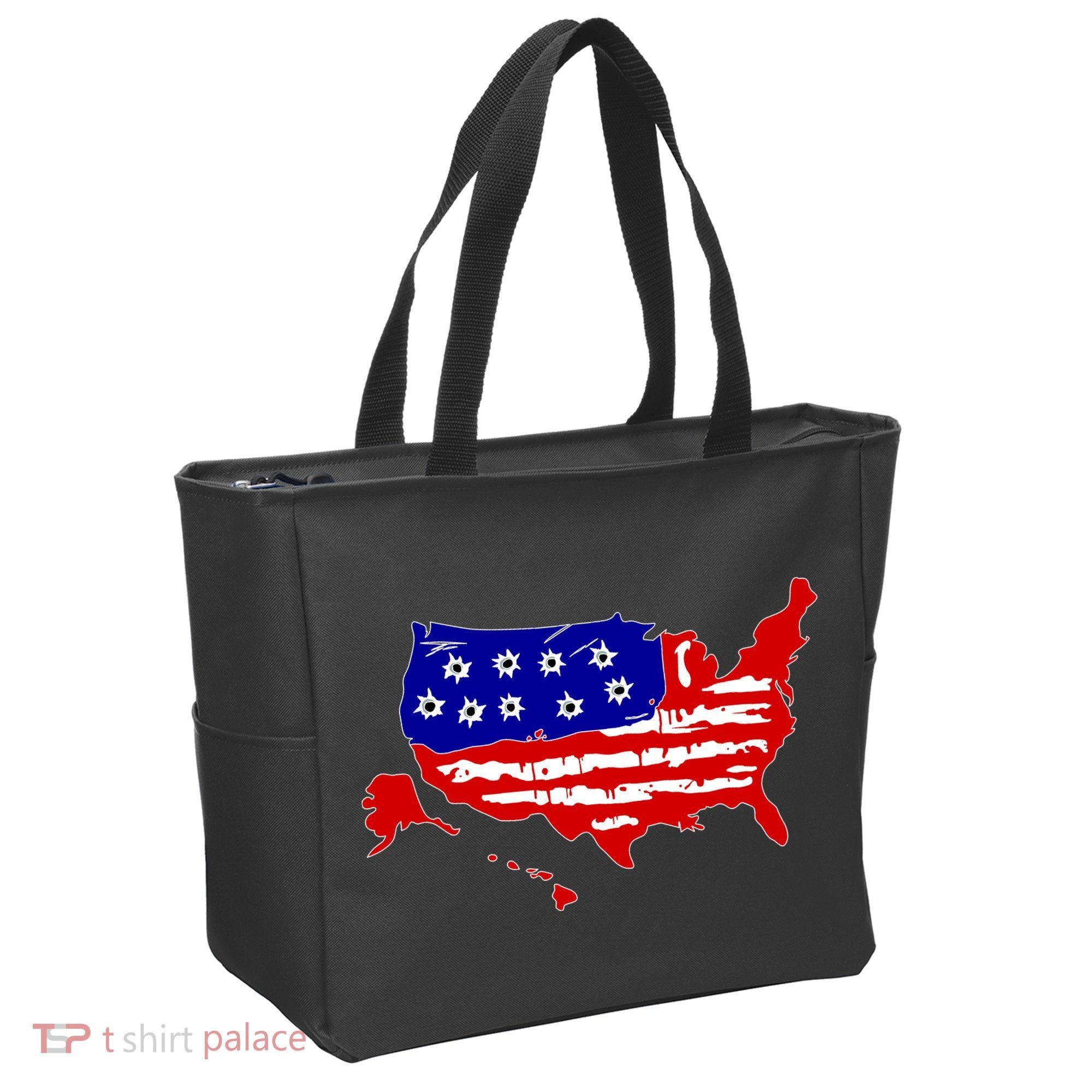 American Map With Bullet Holes 2nd Amendment Tote Bag