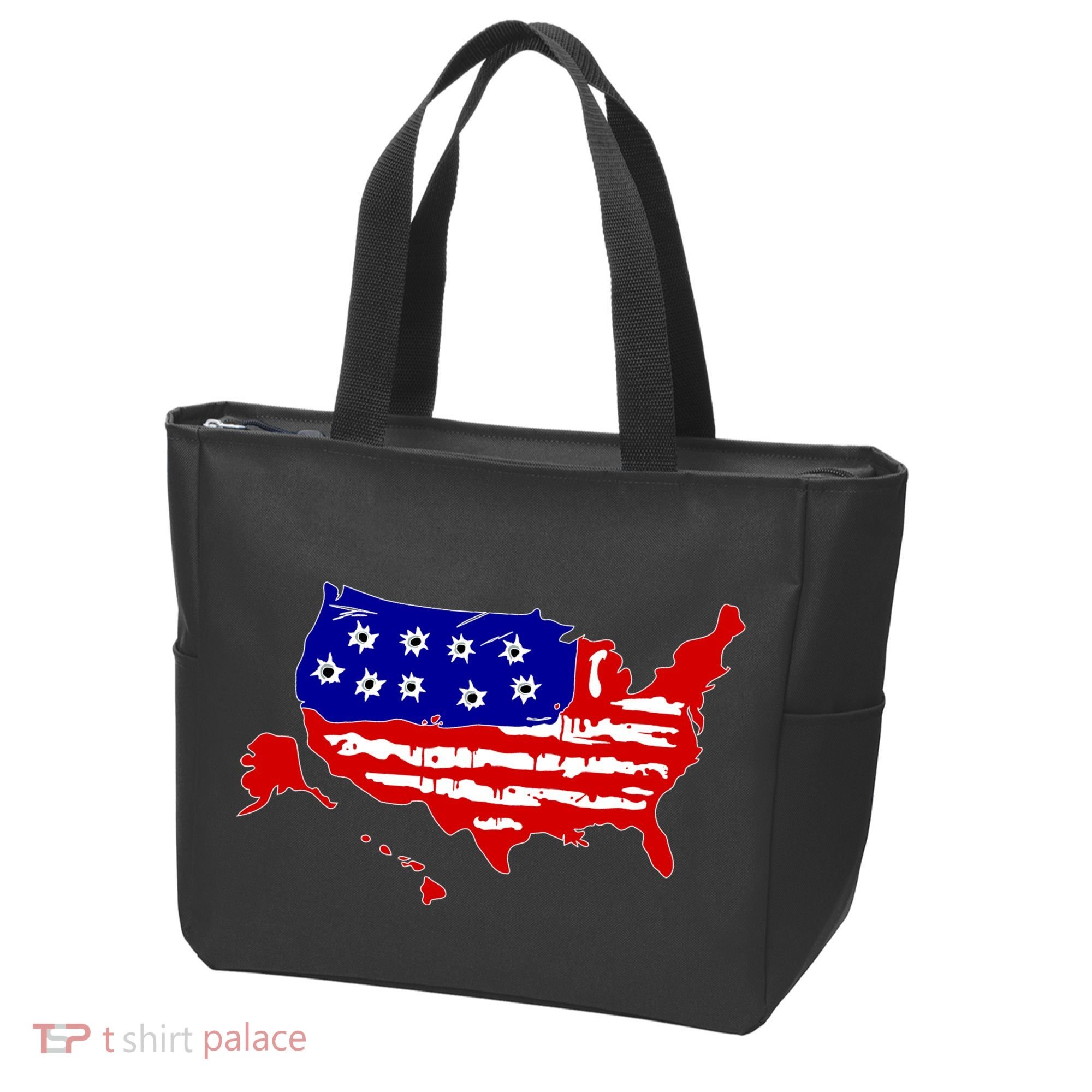 American Map With Bullet Holes 2nd Amendment Tote Bag