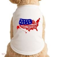 American Map With Bullet Holes 2nd Amendment Doggie Tank thumb 0