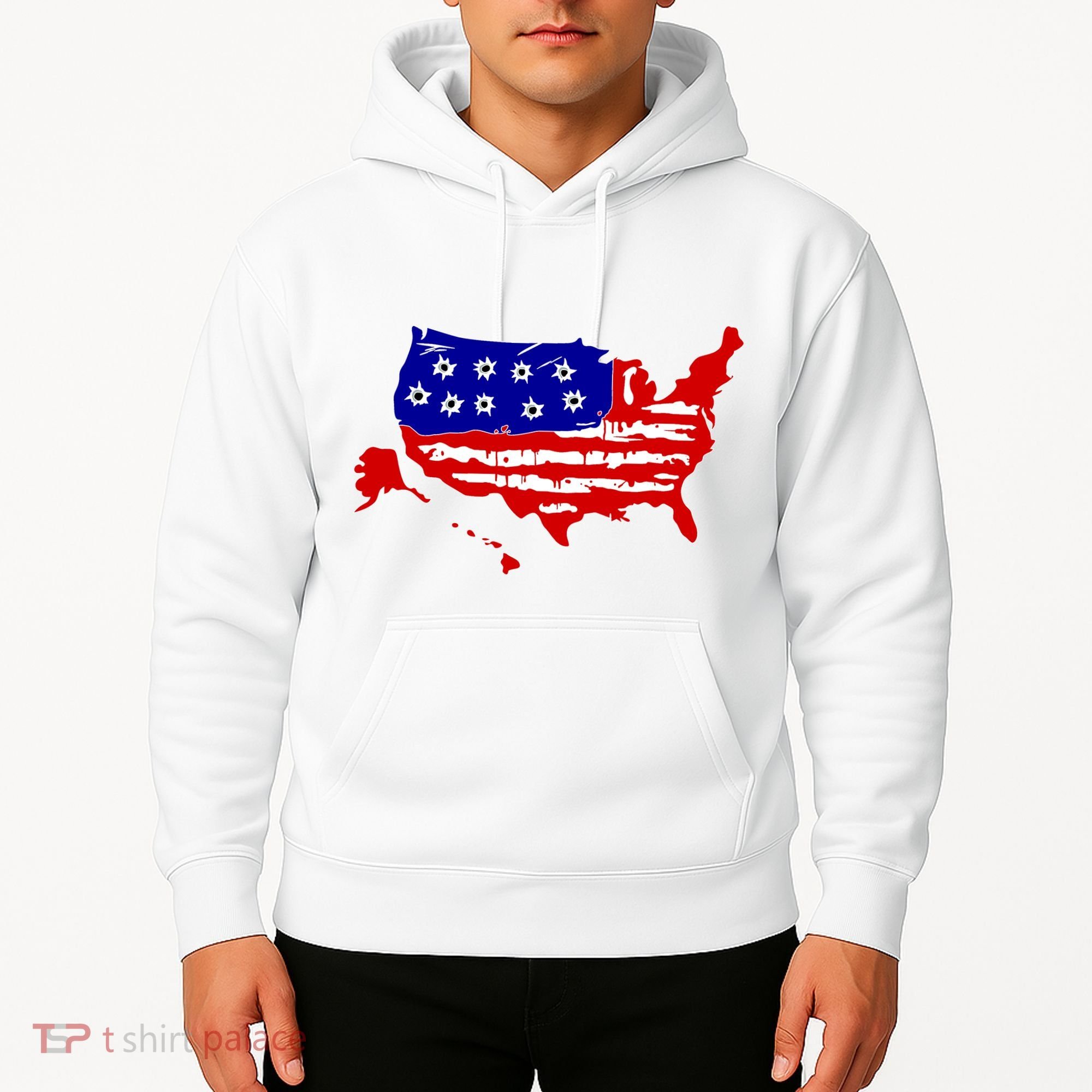 American Map With Bullet Holes 2nd Amendment Hoodie