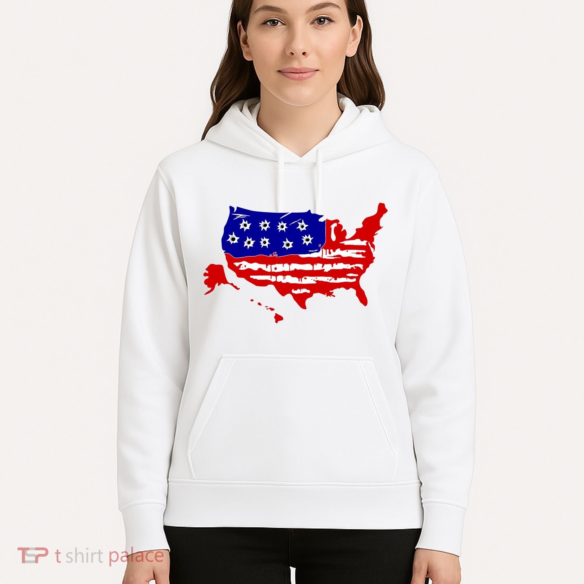 American Map With Bullet Holes 2nd Amendment Hoodie