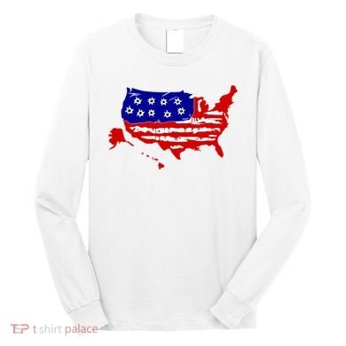 American Map With Bullet Holes 2nd Amendment Long Sleeve Shirt
