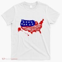 American Map With Bullet Holes 2nd Amendment T-Shirt thumb 0