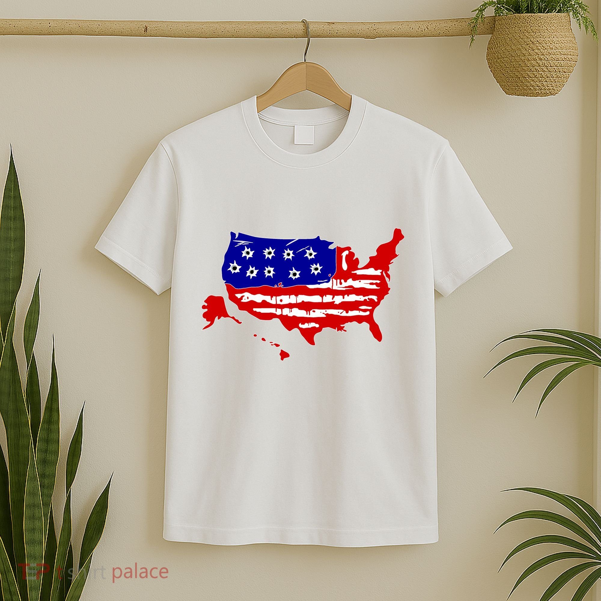 American Map With Bullet Holes 2nd Amendment T-Shirt