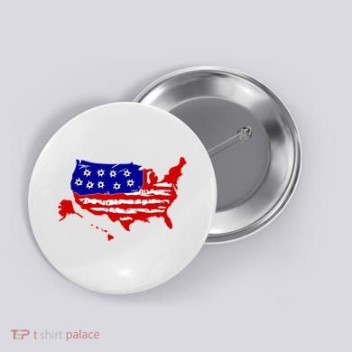 American Map With Bullet Holes 2nd Amendment Button