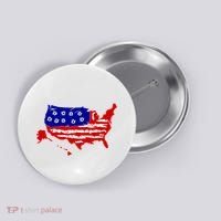 American Map With Bullet Holes 2nd Amendment Button thumb 0