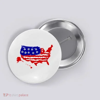 American Map With Bullet Holes 2nd Amendment Button