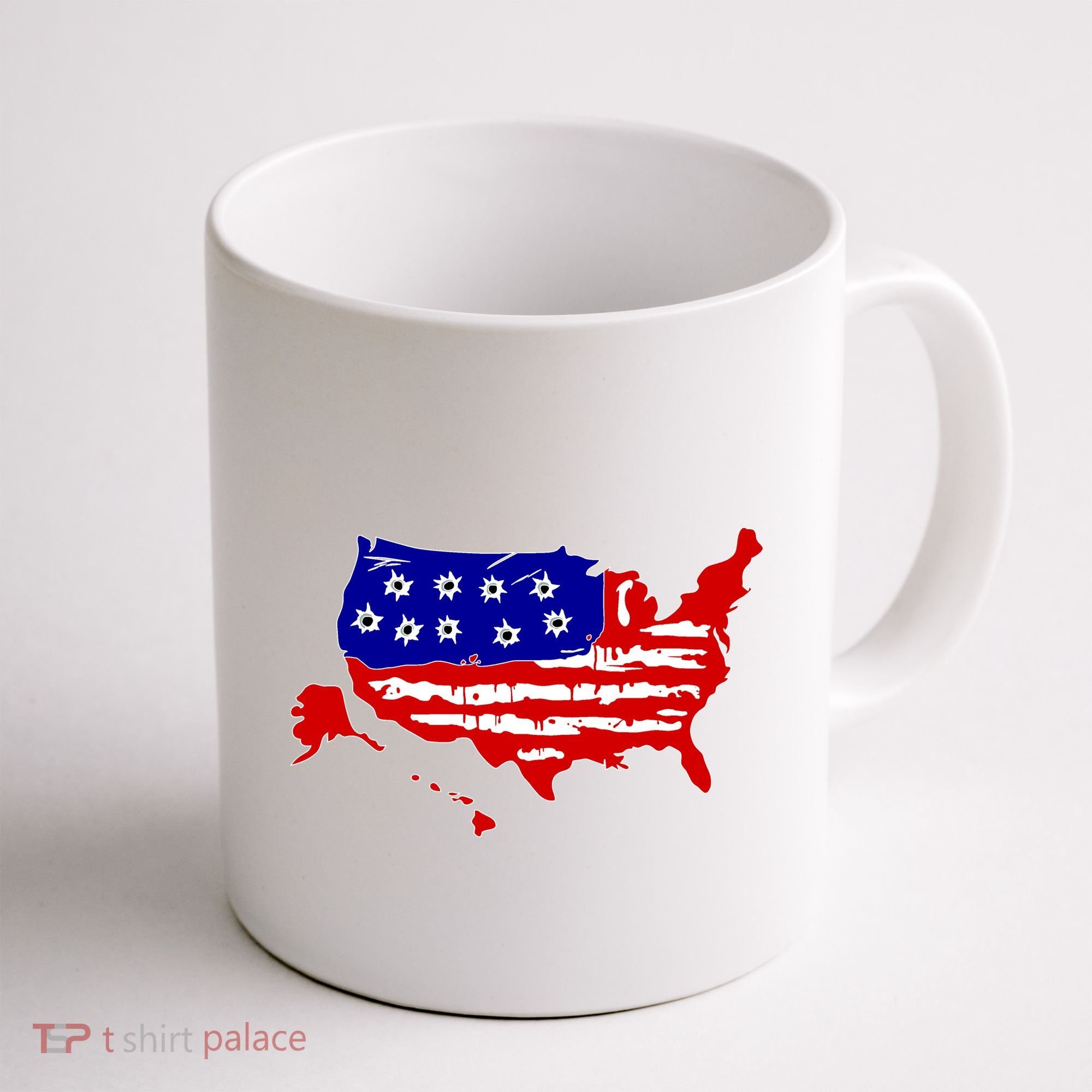 American Map With Bullet Holes 2nd Amendment Coffee Mug