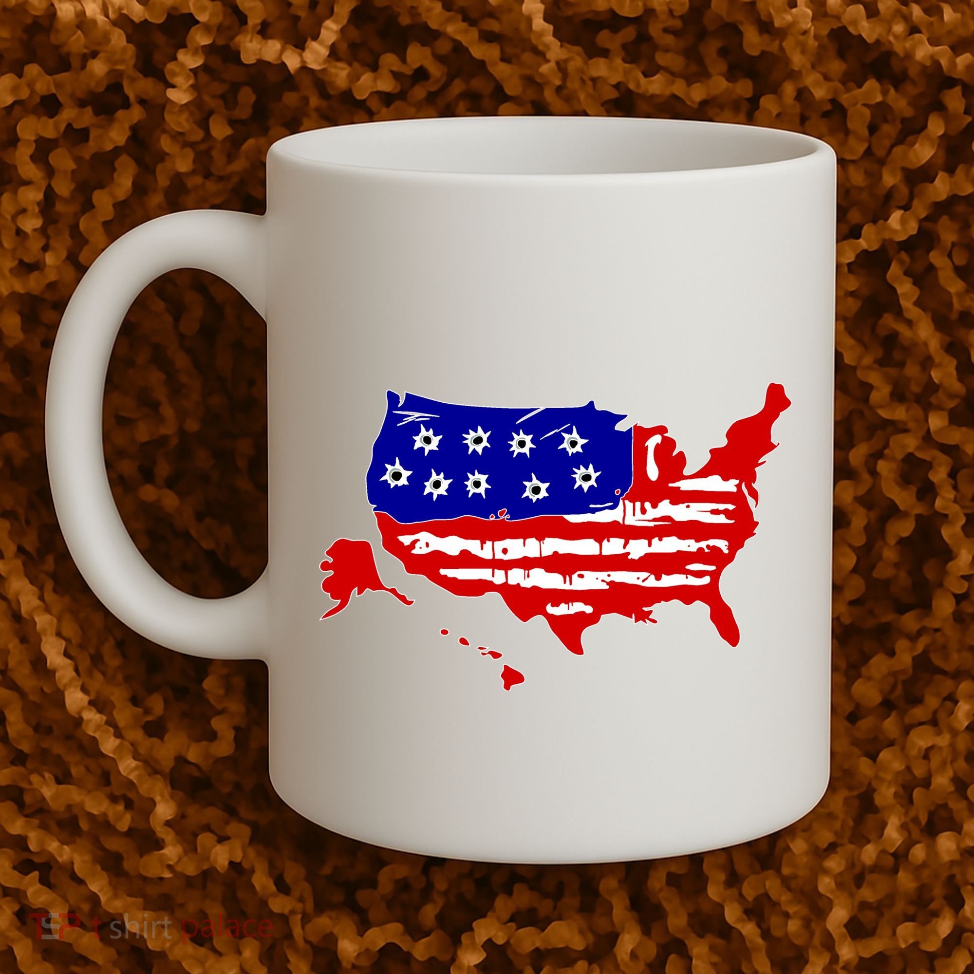 American Map With Bullet Holes 2nd Amendment Coffee Mug