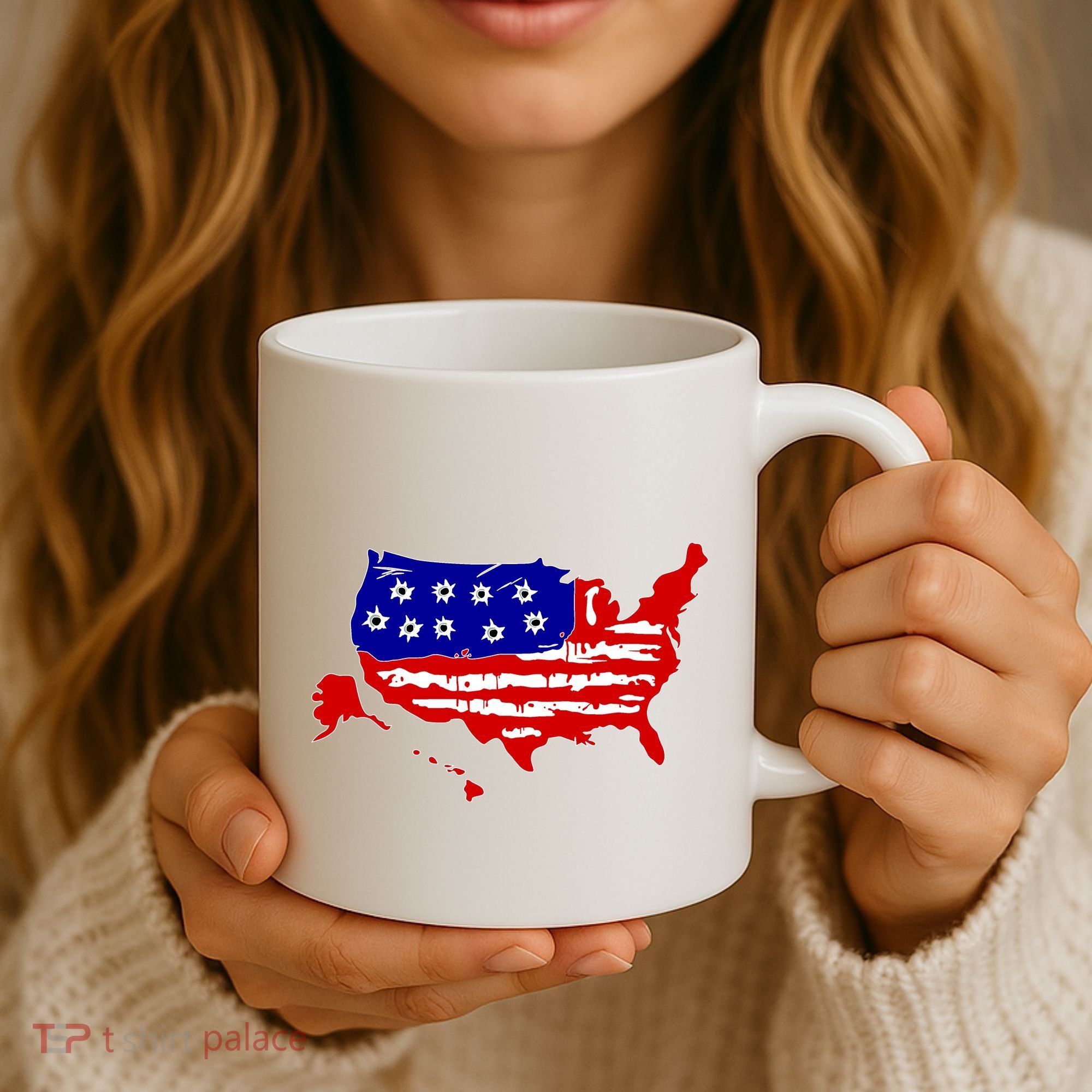 American Map With Bullet Holes 2nd Amendment Coffee Mug