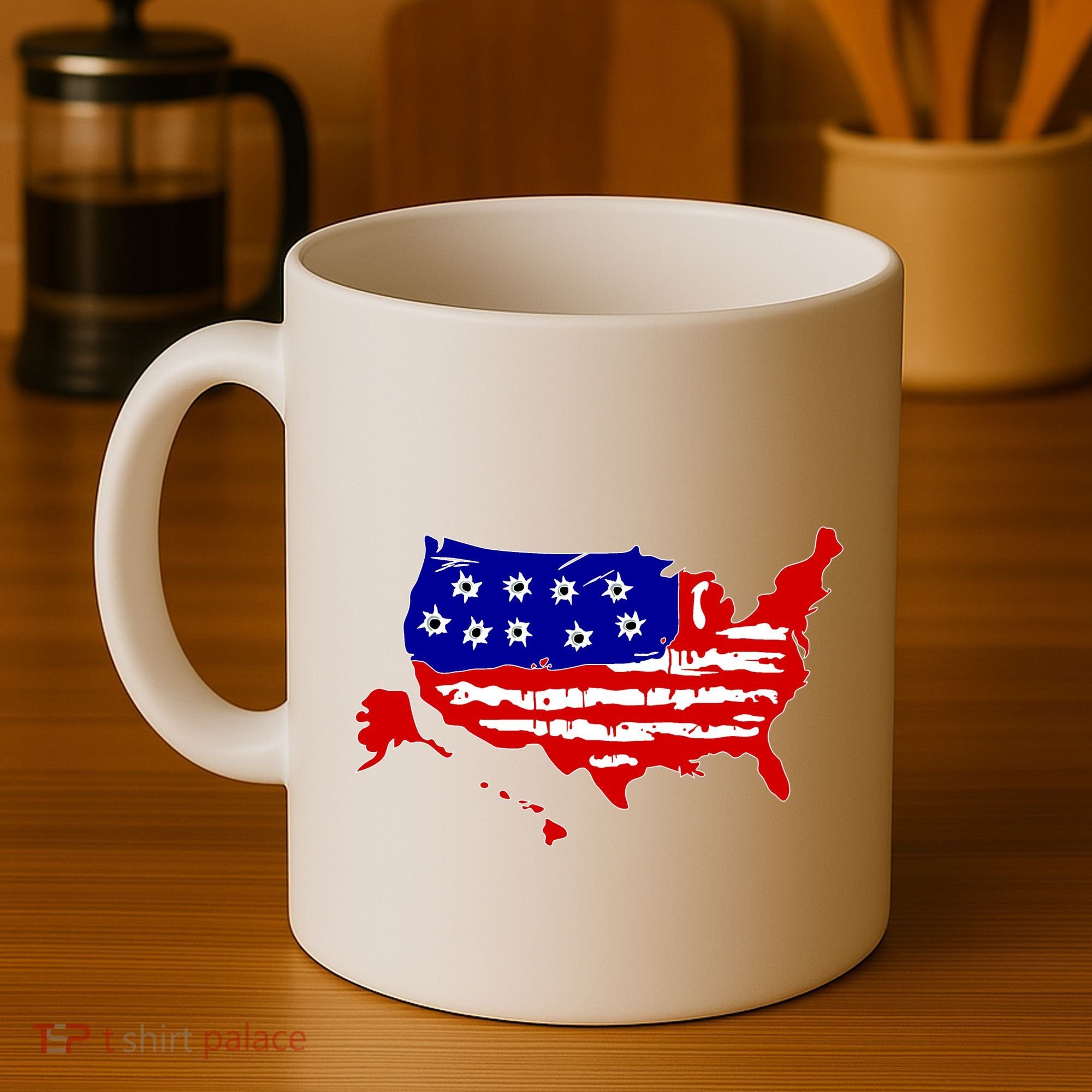 American Map With Bullet Holes 2nd Amendment Coffee Mug