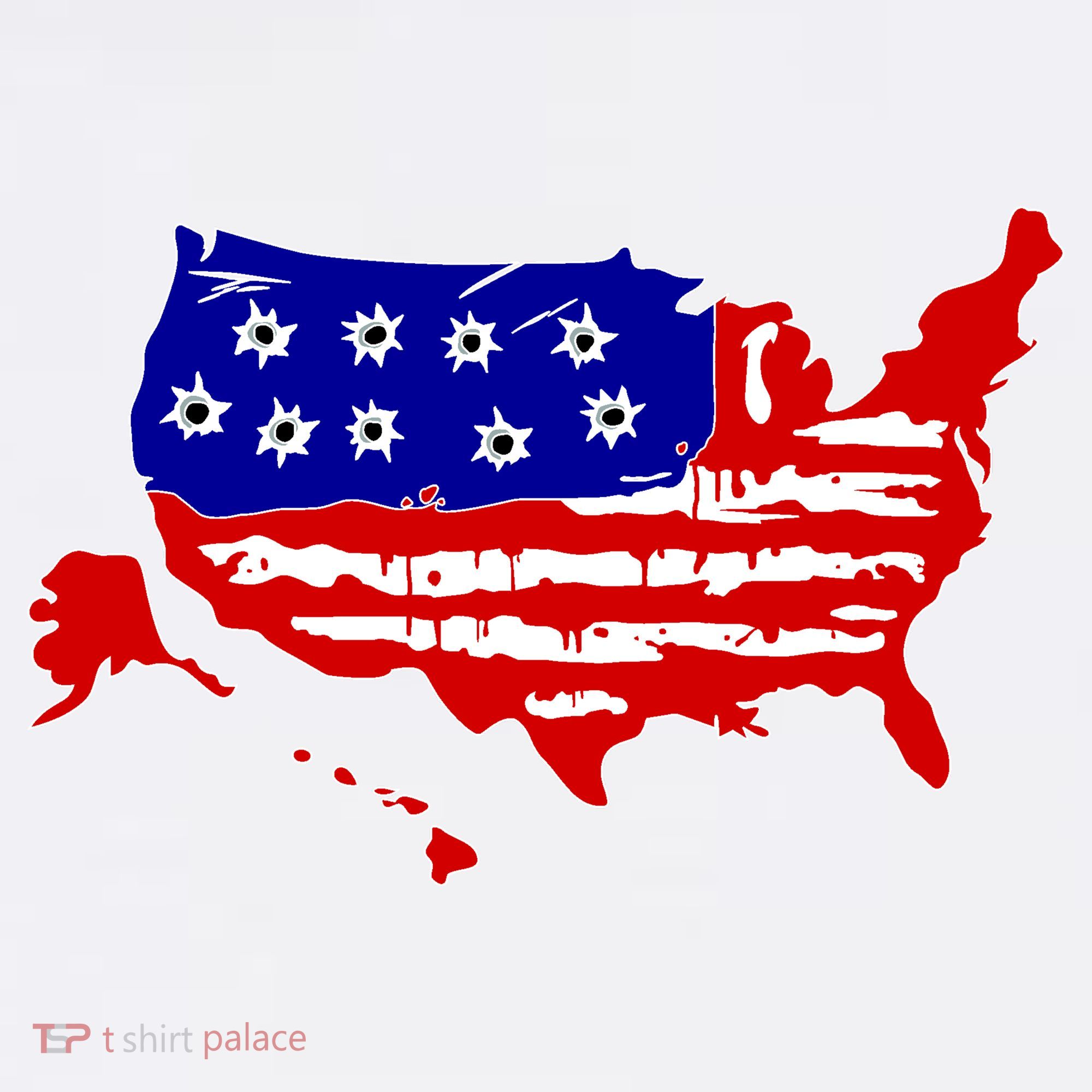 American Map With Bullet Holes 2nd Amendment Polo