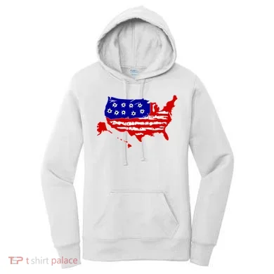 American Map With Bullet Holes 2nd Amendment Women's Hoodie