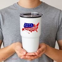 American Map With Bullet Holes 2nd Amendment Tumbler thumb 2