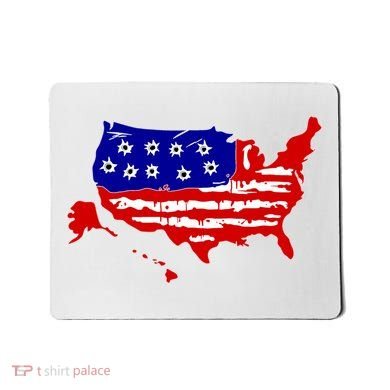 American Map With Bullet Holes 2nd Amendment Mousepad