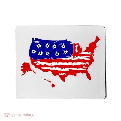 American Map With Bullet Holes 2nd Amendment Mousepad