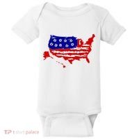 American Map With Bullet Holes 2nd Amendment Baby Bodysuit thumb 0