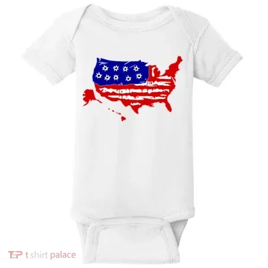 American Map With Bullet Holes 2nd Amendment Baby Bodysuit