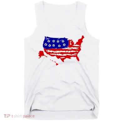 American Map With Bullet Holes 2nd Amendment Tank Top