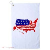 American Map With Bullet Holes 2nd Amendment Golf Towel thumb 0