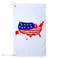 American Map With Bullet Holes 2nd Amendment Golf Towel thumb 0