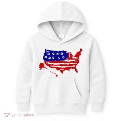 American Map With Bullet Holes 2nd Amendment Kids Hoodie