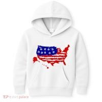 American Map With Bullet Holes 2nd Amendment Kids Hoodie thumb 0