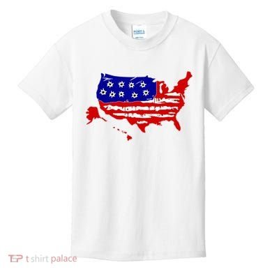 American Map With Bullet Holes 2nd Amendment Kids T-Shirt