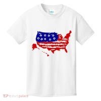 American Map With Bullet Holes 2nd Amendment Kids T-Shirt thumb 0