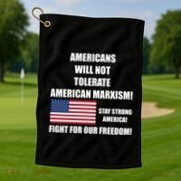 American Marxism Fight Against Golf Towel thumb 1